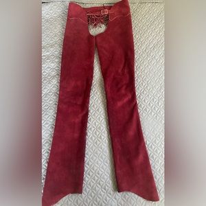 Women’s leather suede chaps